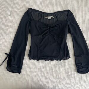 Kimchi Blue Black bow top